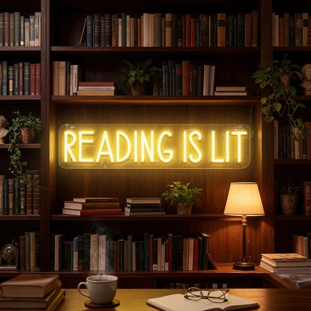 Reading Is Lit LED Neon Sign - 02 High-Converting Product Image