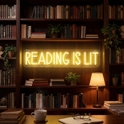 Reading Is Lit LED Neon Sign - 02 High-Converting Product Image