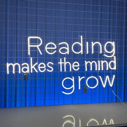 Reading Makes The Mind Grow Led Neon Sign Book Quote Neon Led Sign | Shineneon