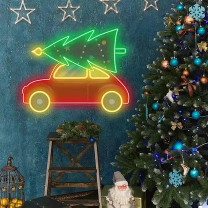 Ready For Christmas Car Tree Led Neon Sign Indoor Holiday Decor | Shineneon