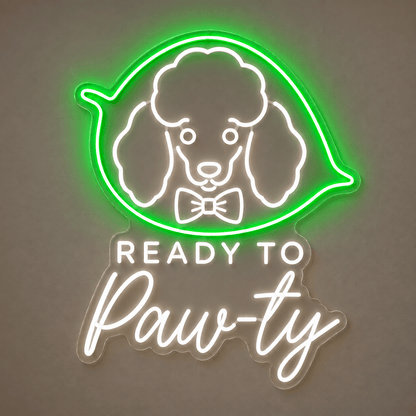 READY TO Paw-ty Custom LED Neon Sign - Shineneon