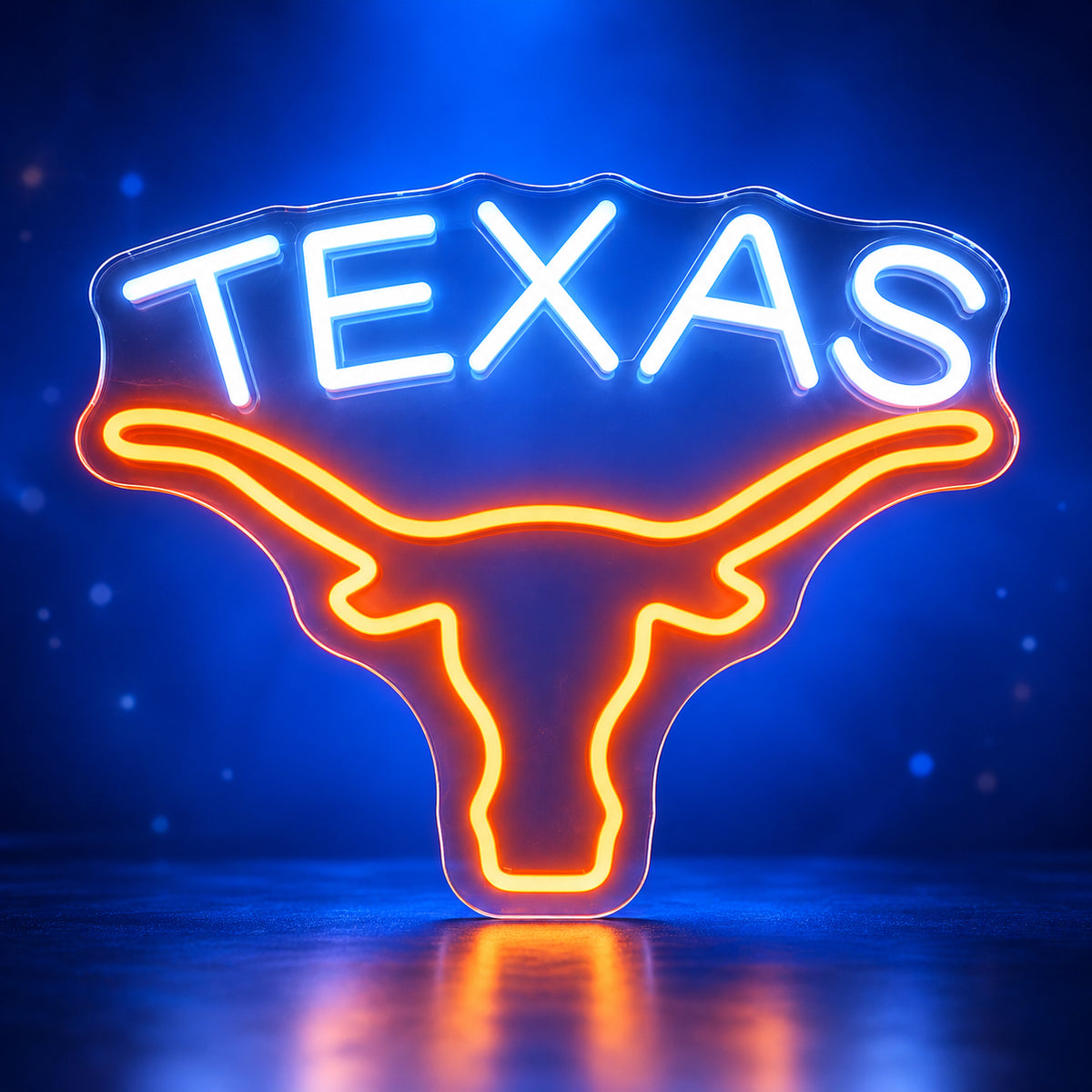 Texas Longhorn LED Neon Sign - advertising view