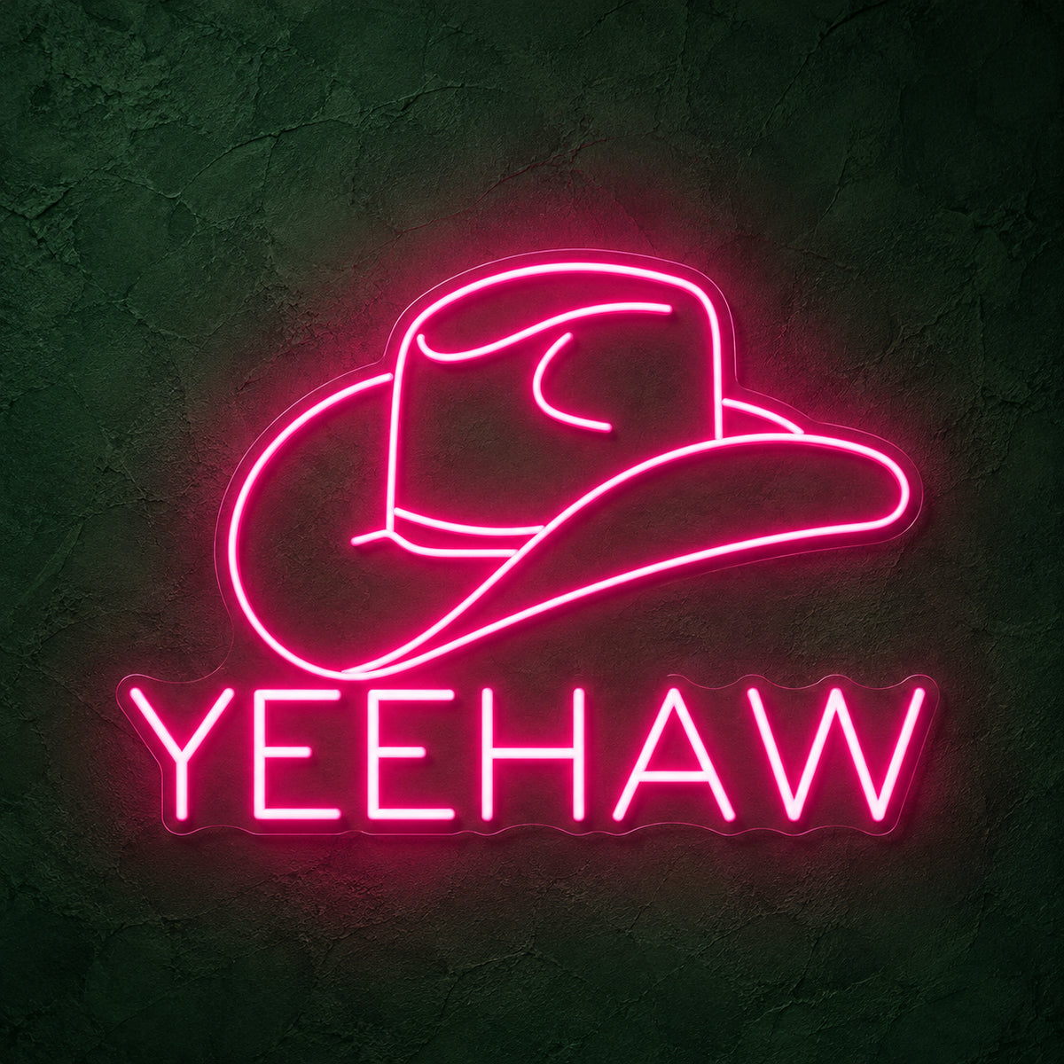 Yeehaw Cowboy Hat LED Neon Sign - product hero