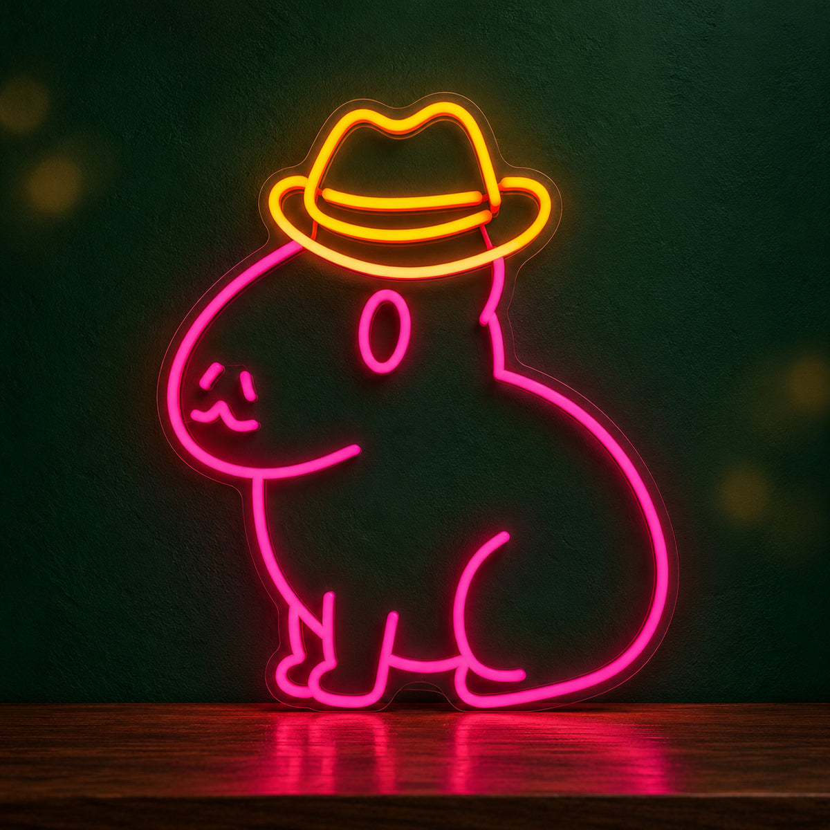 Cowboy Capybara LED Neon Sign - product hero