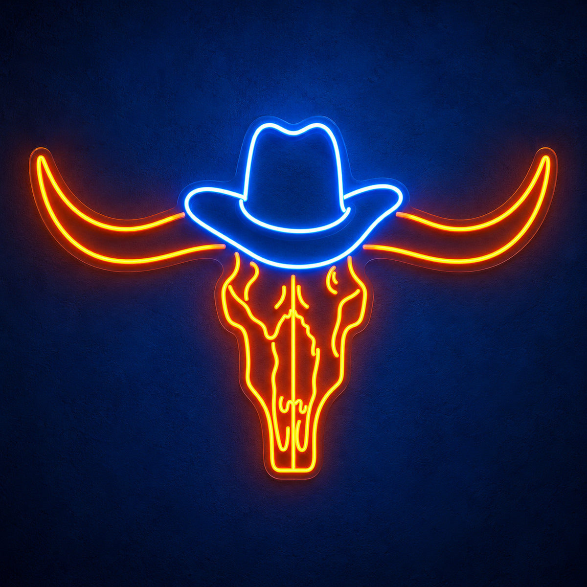 Western Longhorn Skull LED Neon Sign - product hero