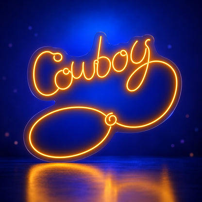 Cowboy Lasso LED Neon Sign - advertising view