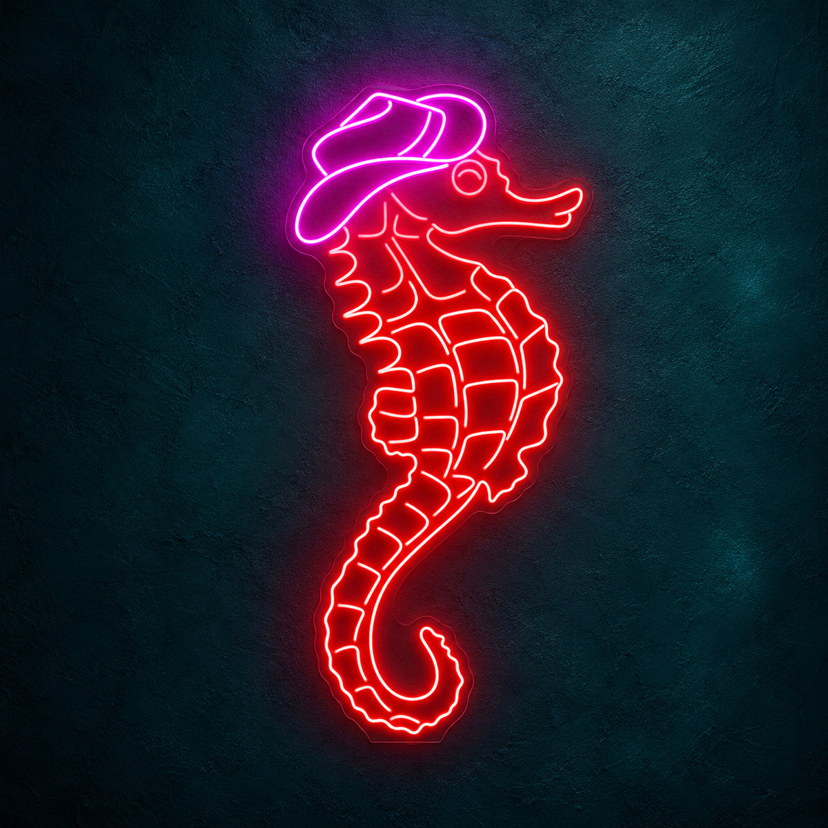 Cowboy Seahorse LED Neon Sign - product hero