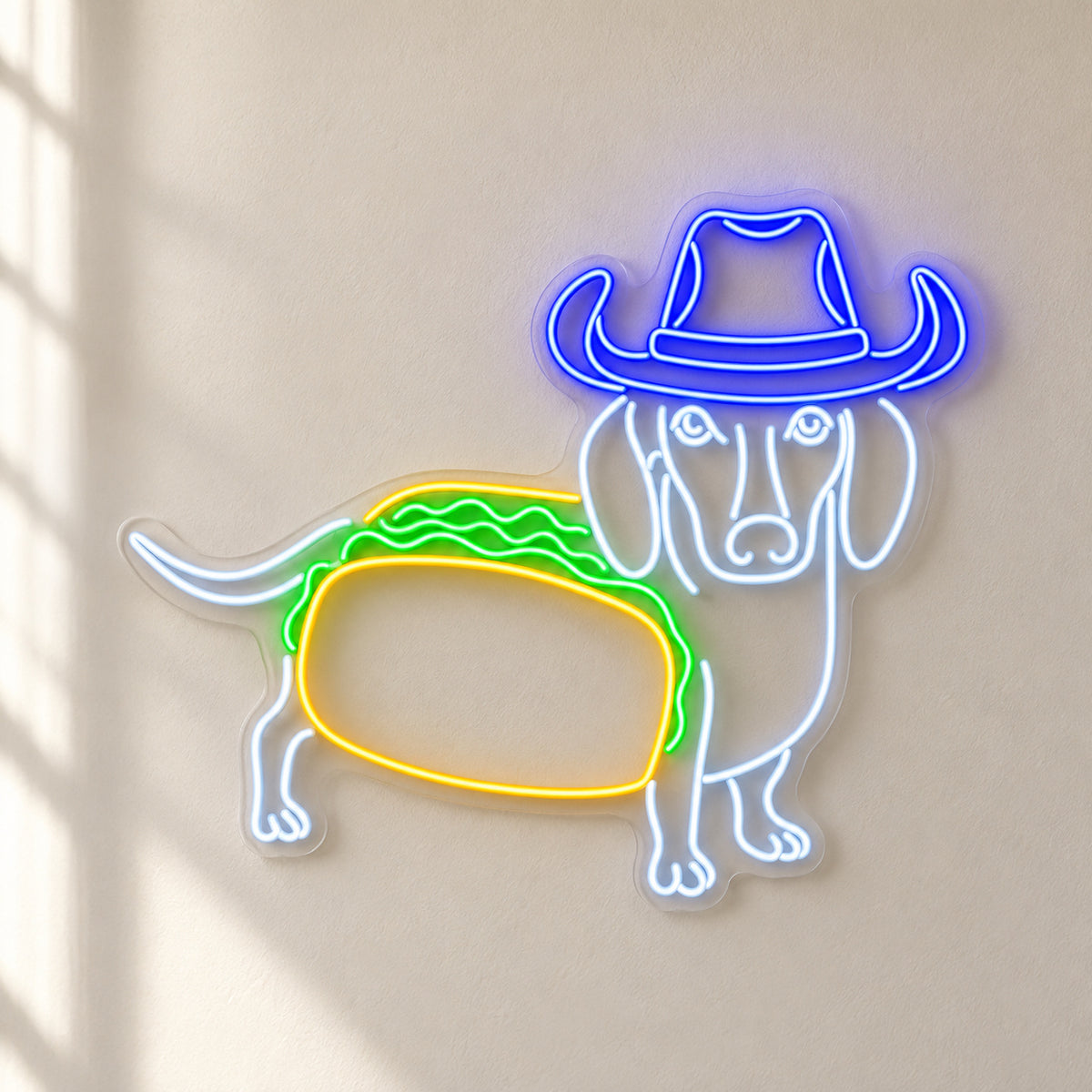 Dachshund Taco Cowboy LED Neon Sign – Shineneon