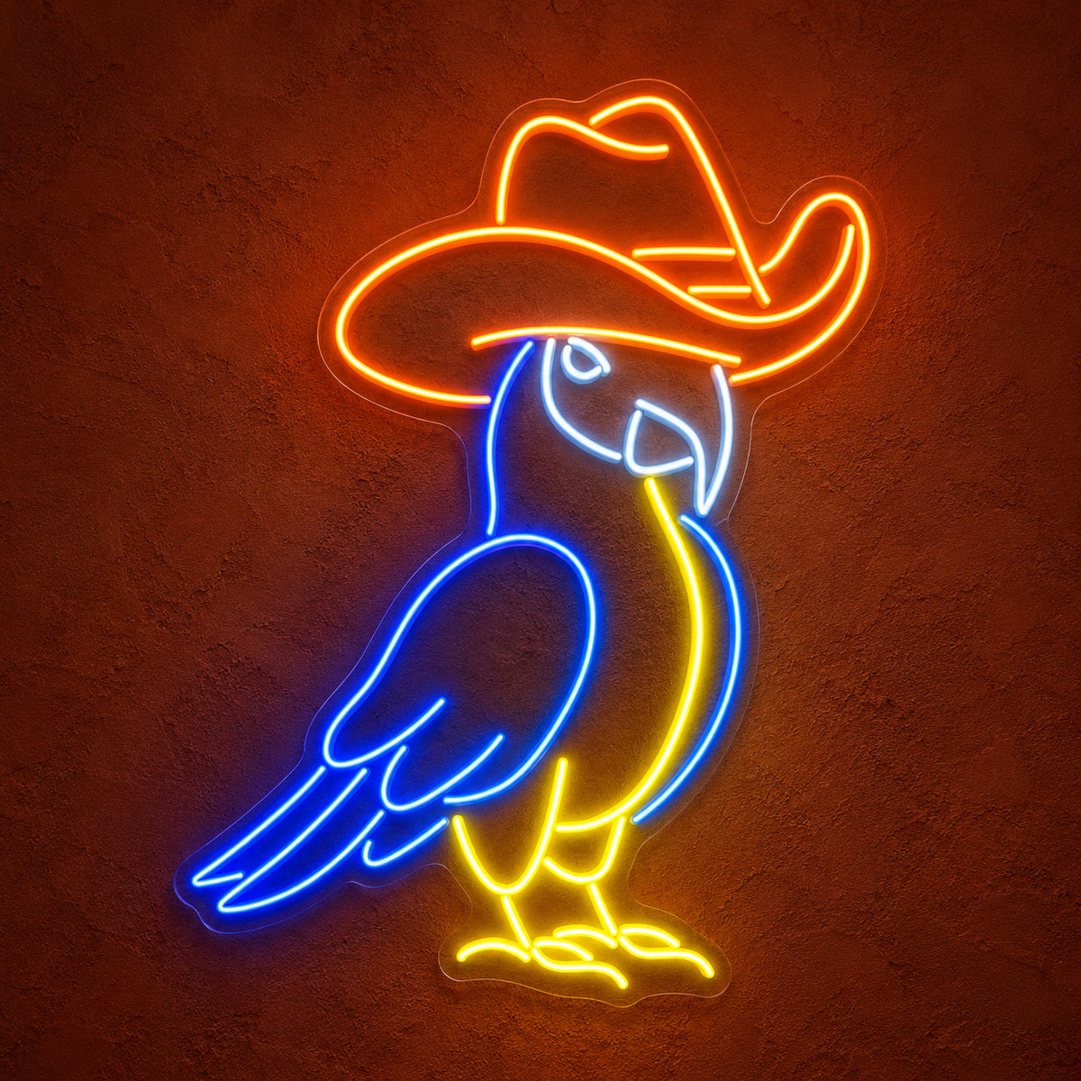 Cowboy Parrot LED Neon Sign - product hero