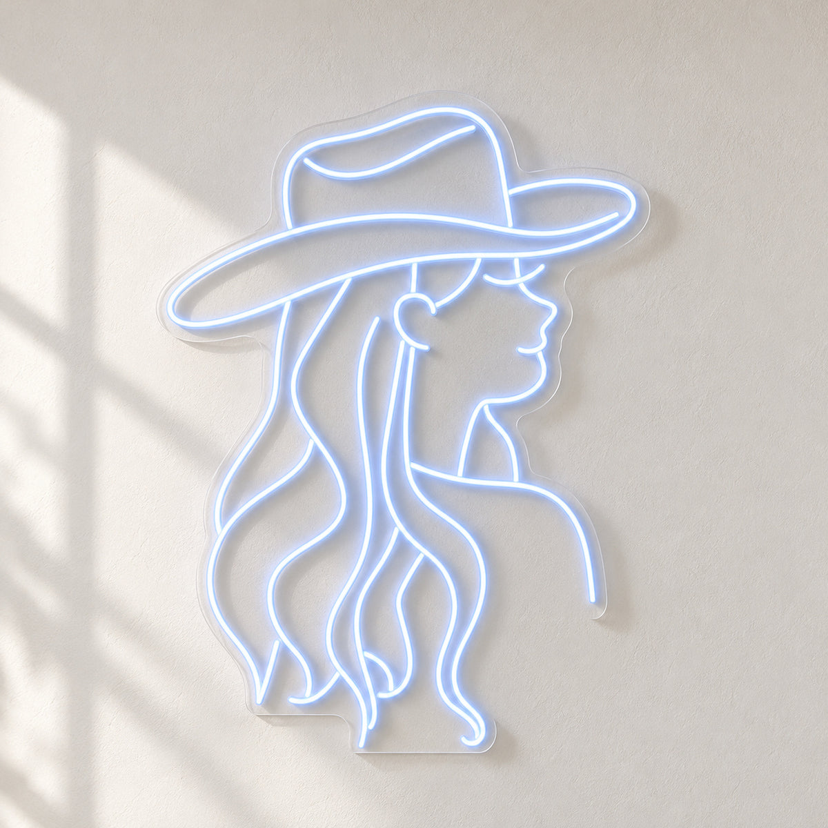 Cowgirl Portrait With Long Hair LED Neon Sign – Shineneon