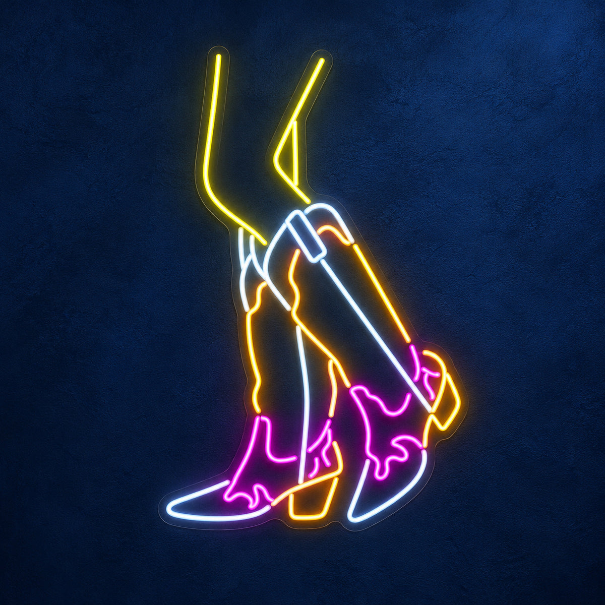 Cowgirl Legs With Western Boots LED Neon Sign - product hero