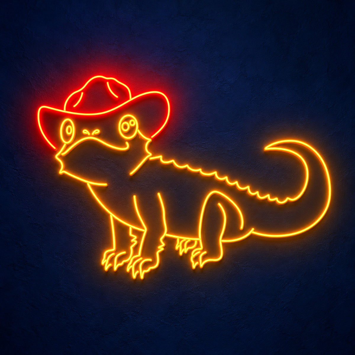 Cowboy Alligator LED Neon Sign - product hero