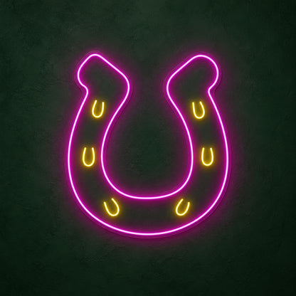 Lucky Horseshoe LED Neon Sign - product hero
