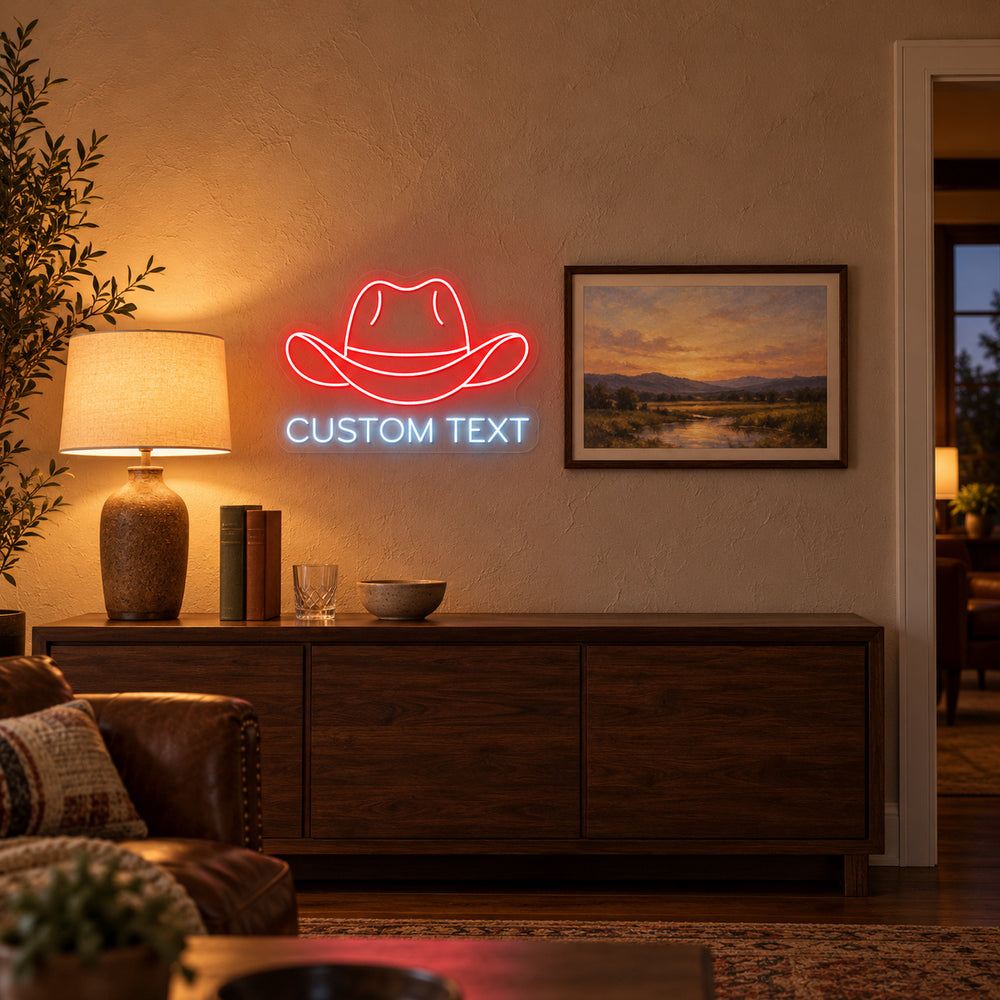 Western Hat Lettering LED Neon Sign – Shineneon