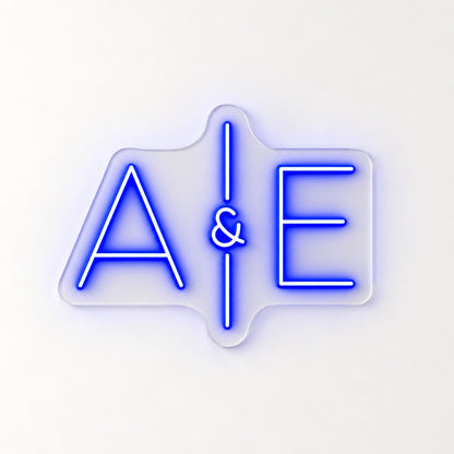 A & E LED Neon Sign - natural light view