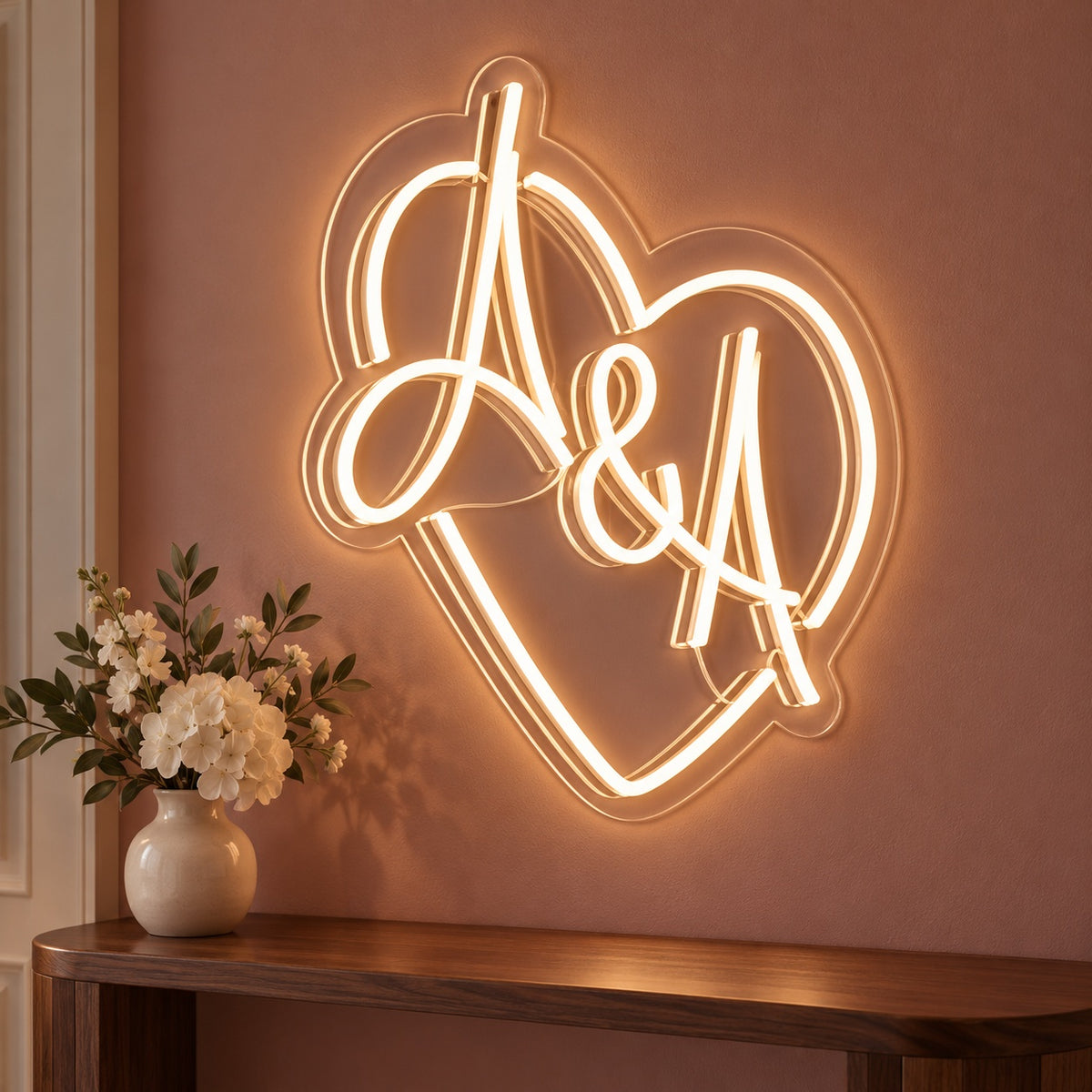 A And A LED Neon Sign - advertising view