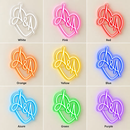A And A LED Neon Sign - nine-color grid