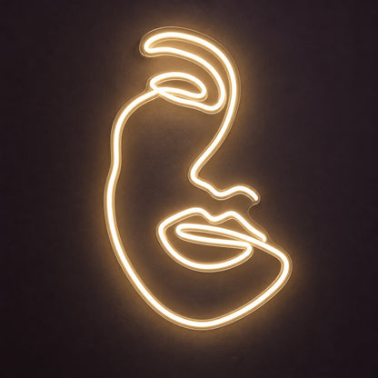 Abstract Woman Face LED Neon Sign - product hero