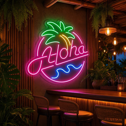 Aloha LED Neon Sign - advertising view