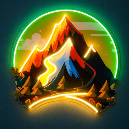 Alpine Mountain Forest LED Neon Sign - product hero