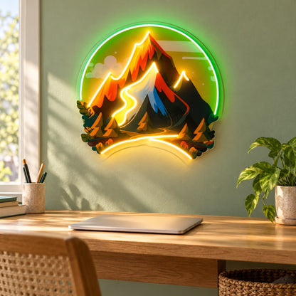 Alpine Mountain Forest LED Neon Sign - lifestyle view