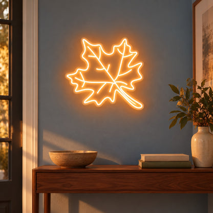Maple Leaf LED Neon Sign - advertising view