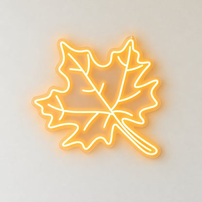 Maple Leaf LED Neon Sign - natural light view