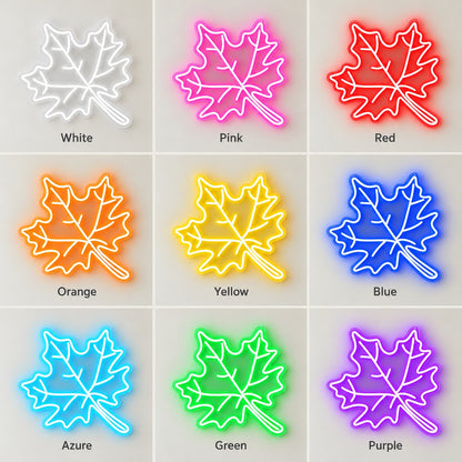 Maple Leaf LED Neon Sign - nine-color grid