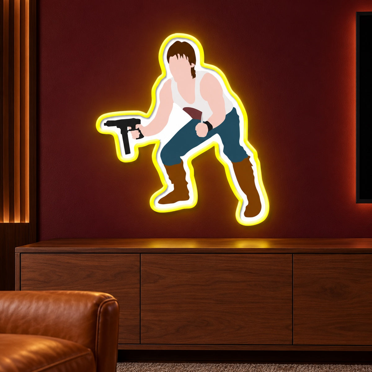 Armed Space Smuggler LED Neon Sign - advertising view