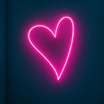 Asymmetric Heart LED Neon Sign - product hero