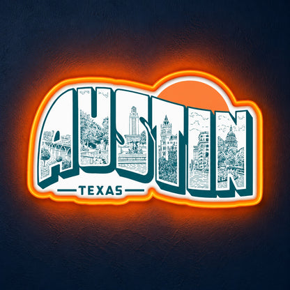 Austin Texas LED Neon Sign - product hero