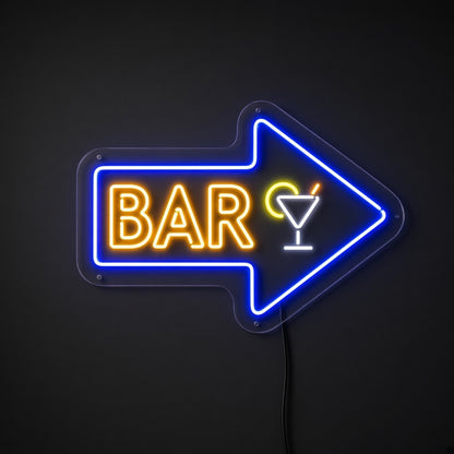 BAR Arrow Arrow Letters Martini Glass for Home Bar Pub LED Neon Sign - product hero