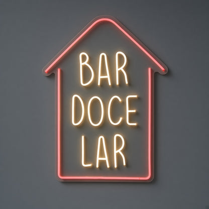 Bar Doce Lar LED Neon Sign - natural light view