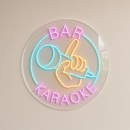 Bar Karaoke LED Neon Sign - natural light view
