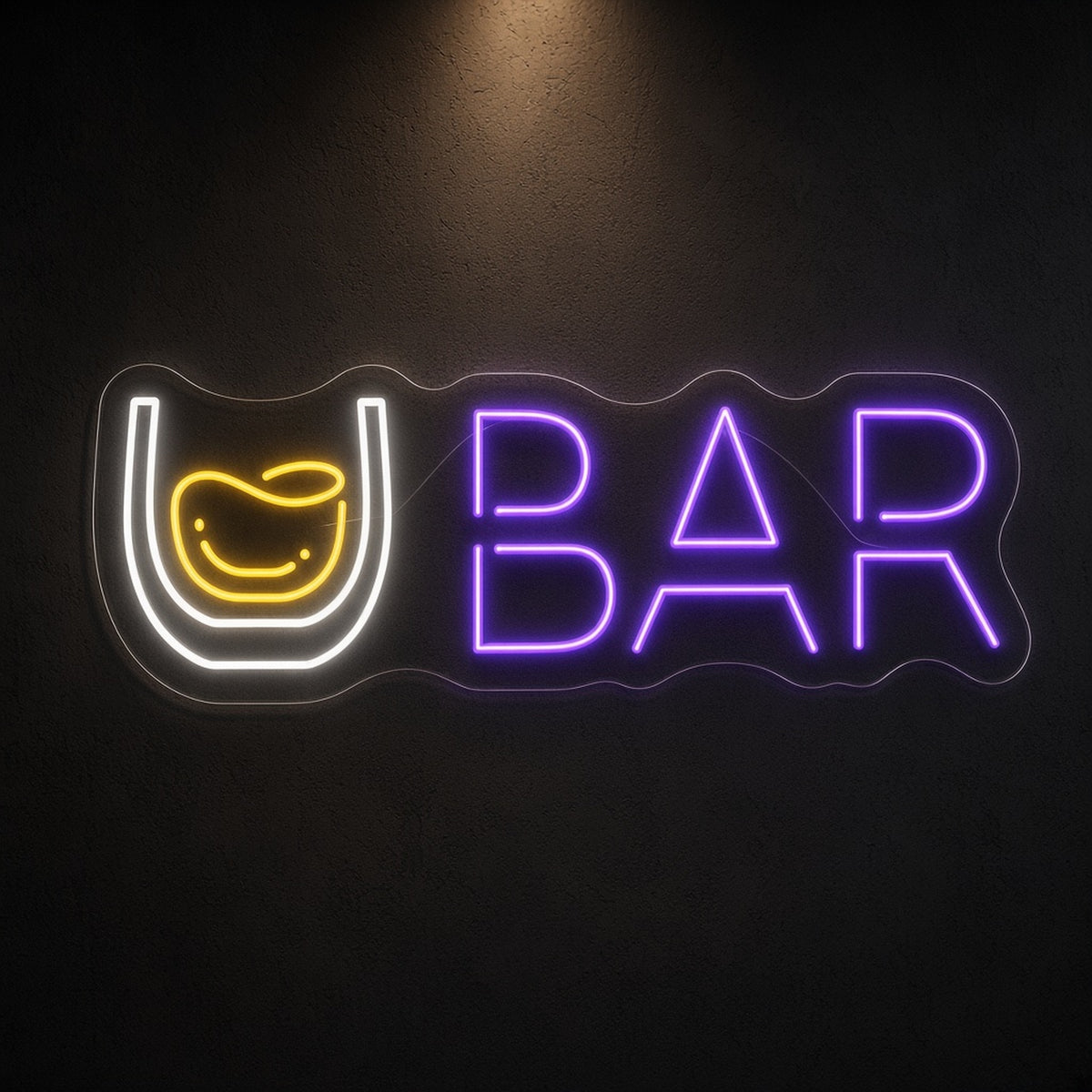 BAR Whiskey Glass Home Bar Wall Decor LED Neon Sign - product hero