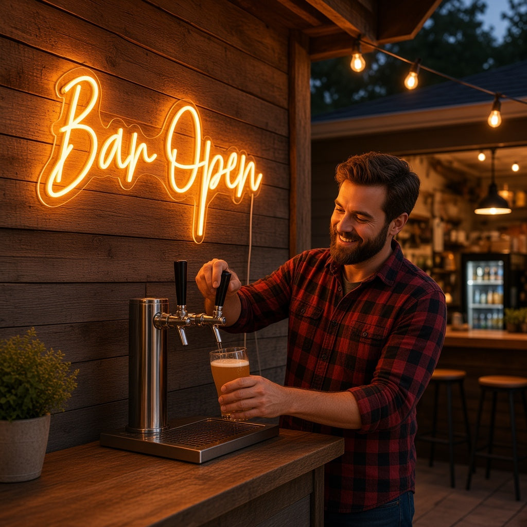 Bar Open LED Neon Sign - lifestyle view