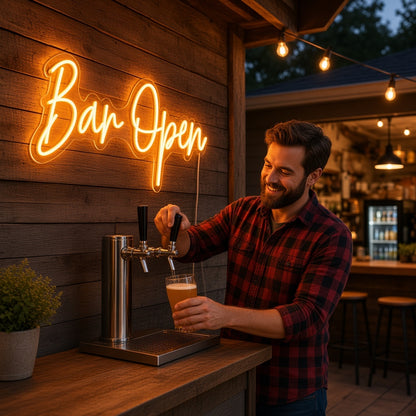 Bar Open LED Neon Sign - lifestyle view
