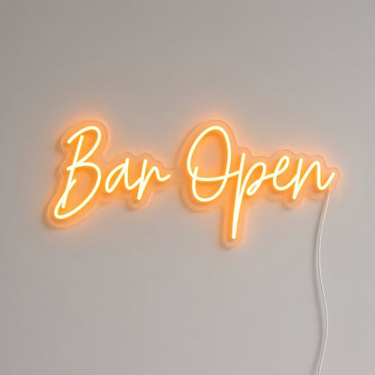 Bar Open LED Neon Sign - natural light view