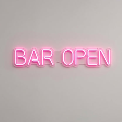 Bar Open Home Bar Decor LED Neon Sign - natural light view