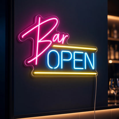 Bar Open Pub Decor LED Neon Sign - product hero