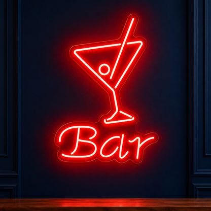 Bar Martini Glass LED Neon Sign - product hero