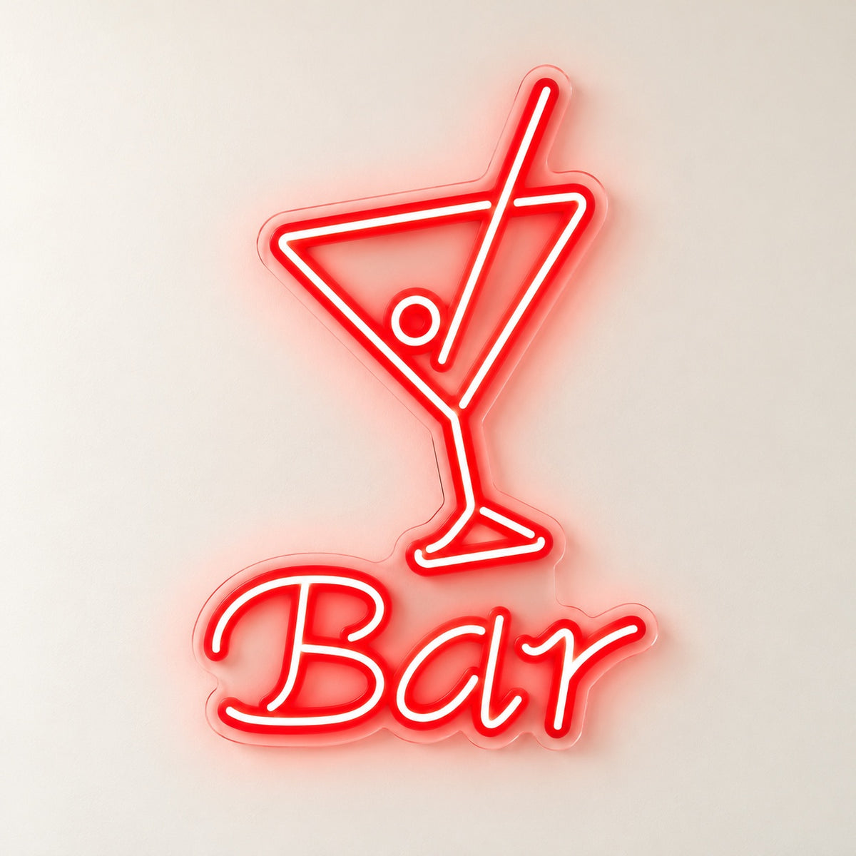 Bar Martini Glass LED Neon Sign - natural light view