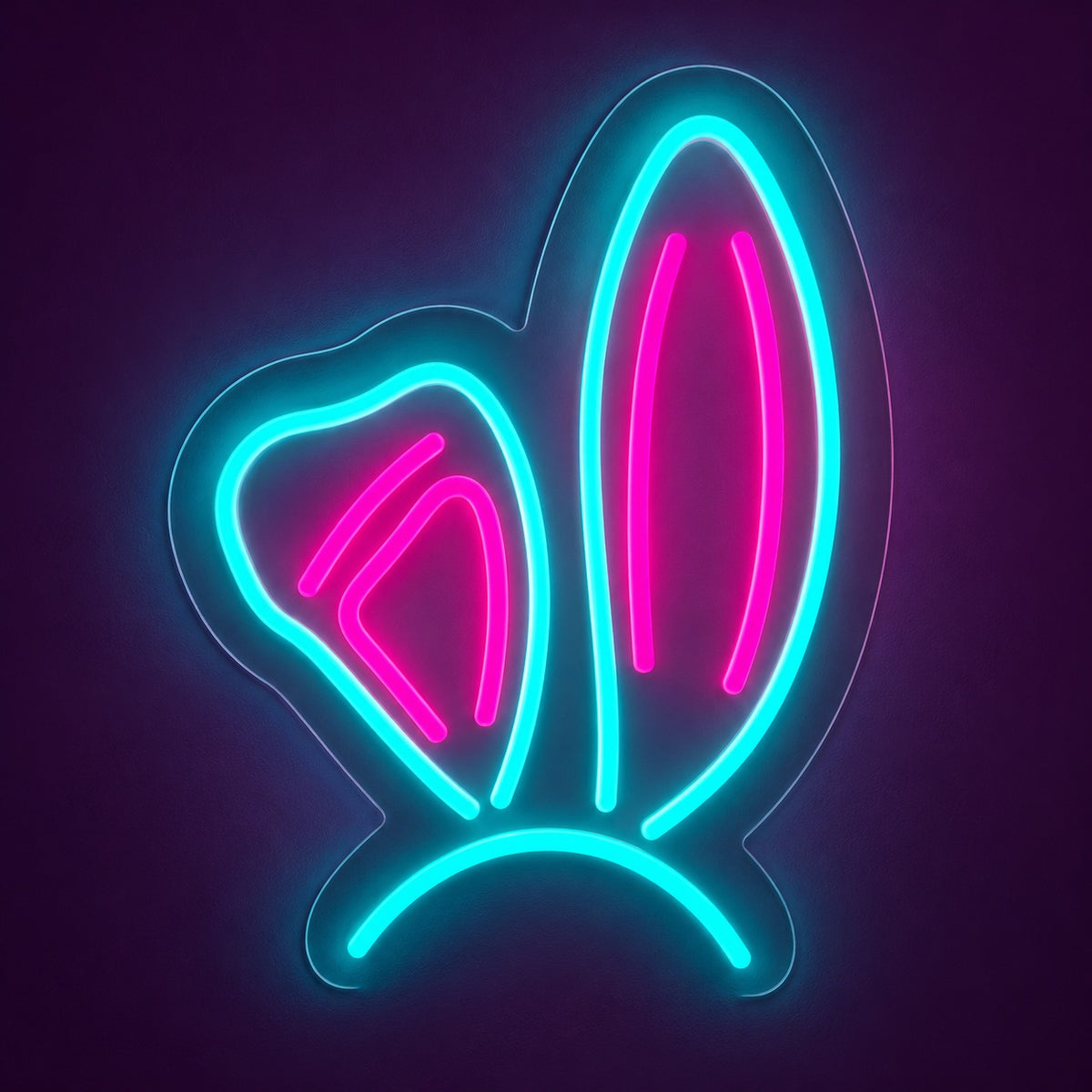 Bent Bunny Ears LED Neon Sign - product hero