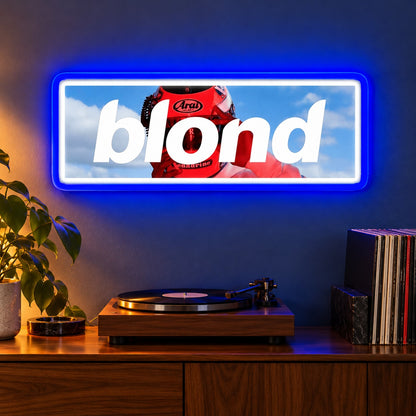 Blond LED Neon Sign - advertising view