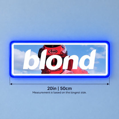 Blond LED Neon Sign - size guide