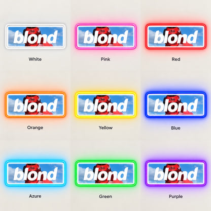 Blond LED Neon Sign - nine-color grid