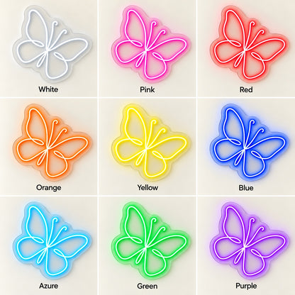 Butterfly LED Neon Sign - nine-color grid