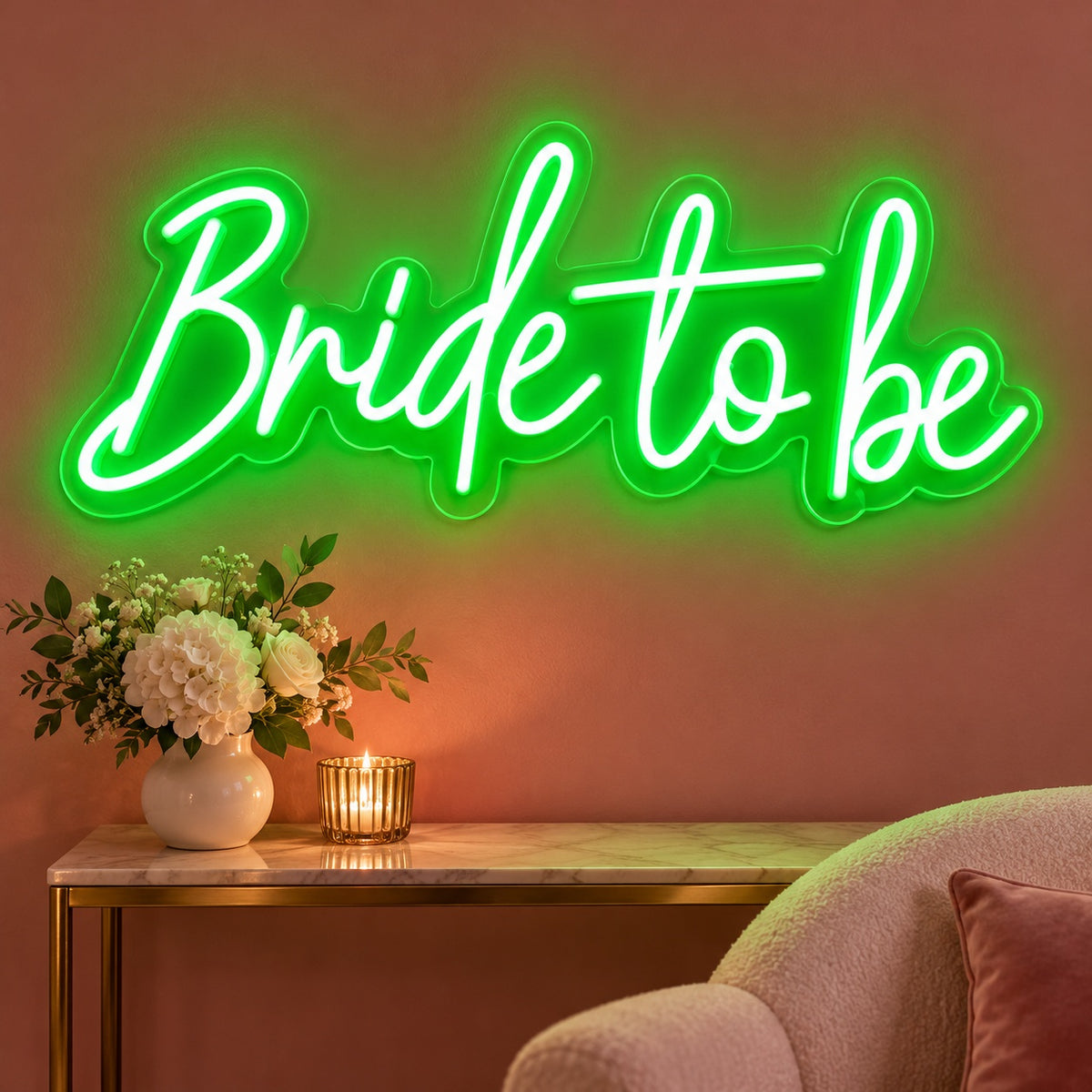 Bride To Be LED Neon Sign - advertising view