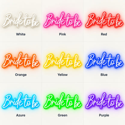 Bride To Be LED Neon Sign - nine-color grid