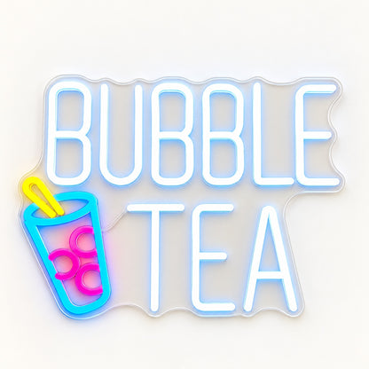 Bubble Tea LED Neon Sign - natural light view